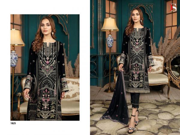 Deepsy Adan Libas 22 Velvet Embroidery Pakistani Salwar Kameez